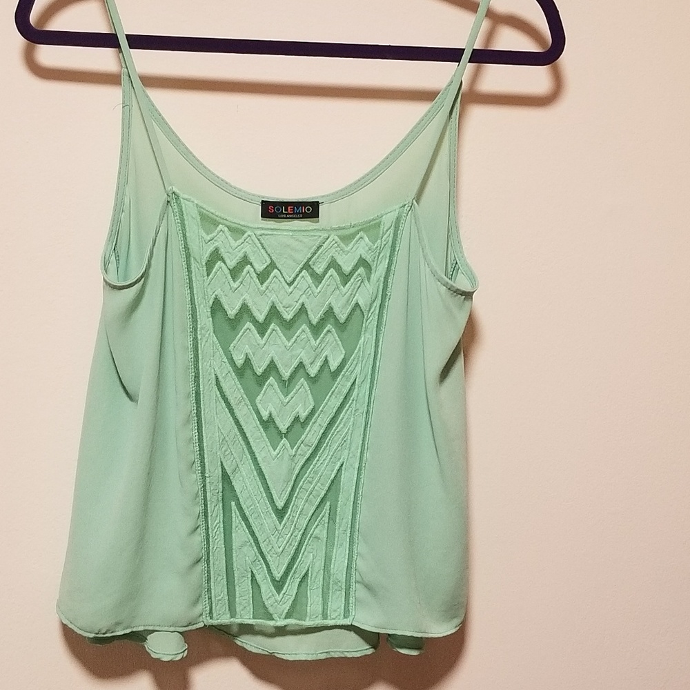 Solemio green mesh tank size M